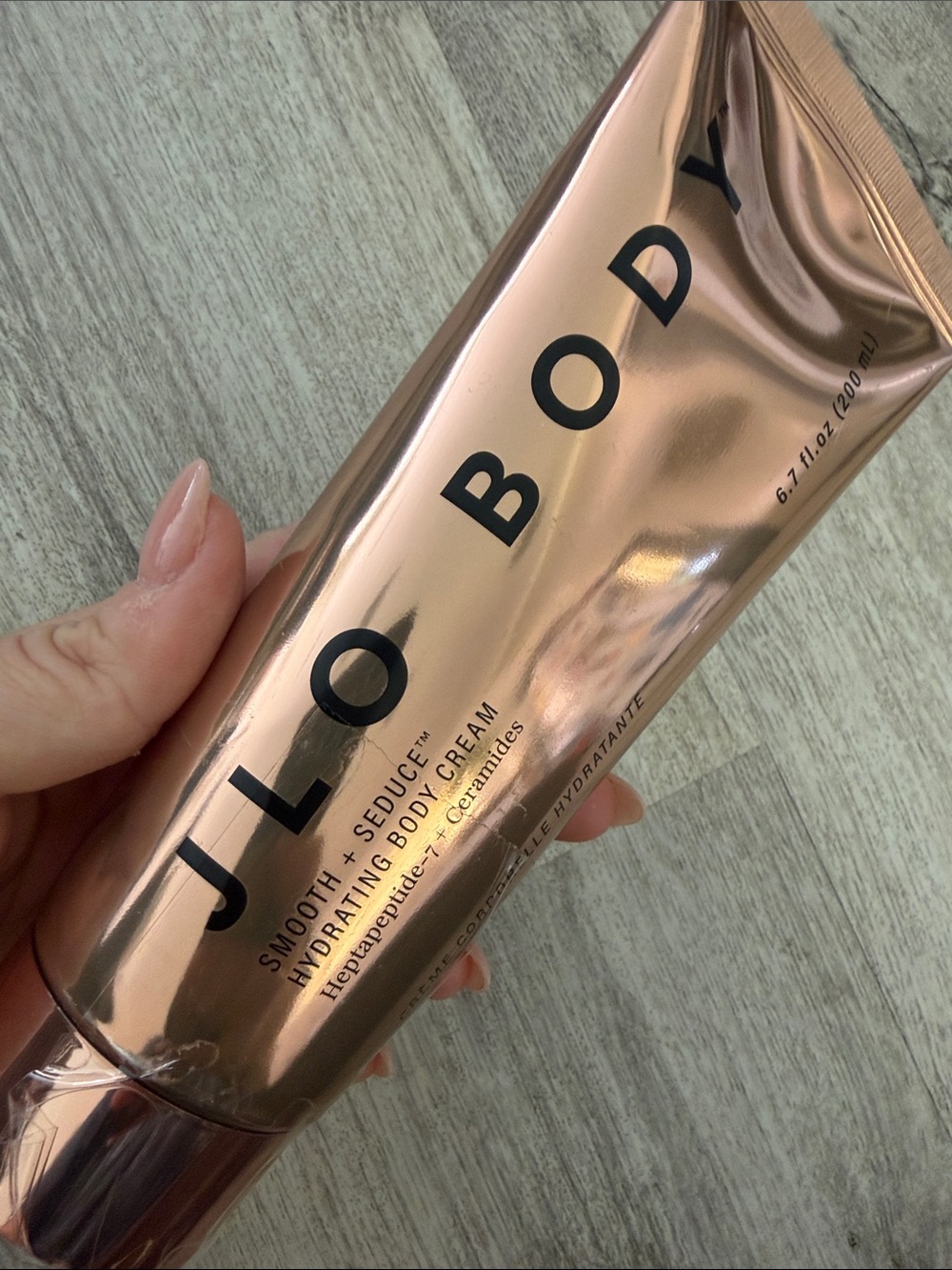 JLO BODY Smooth + Seduce Hydrating Body Cream — Rose Gold